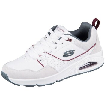 SKECHERS Matalavartiset tennarit 'Uno - Retro One' beigenharmaa / vihreä / tummanpunainen / valkoinen