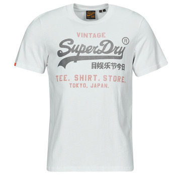 Superdry & Co Paita 'Heritage'  tummanharmaa / persikka / valkoinen