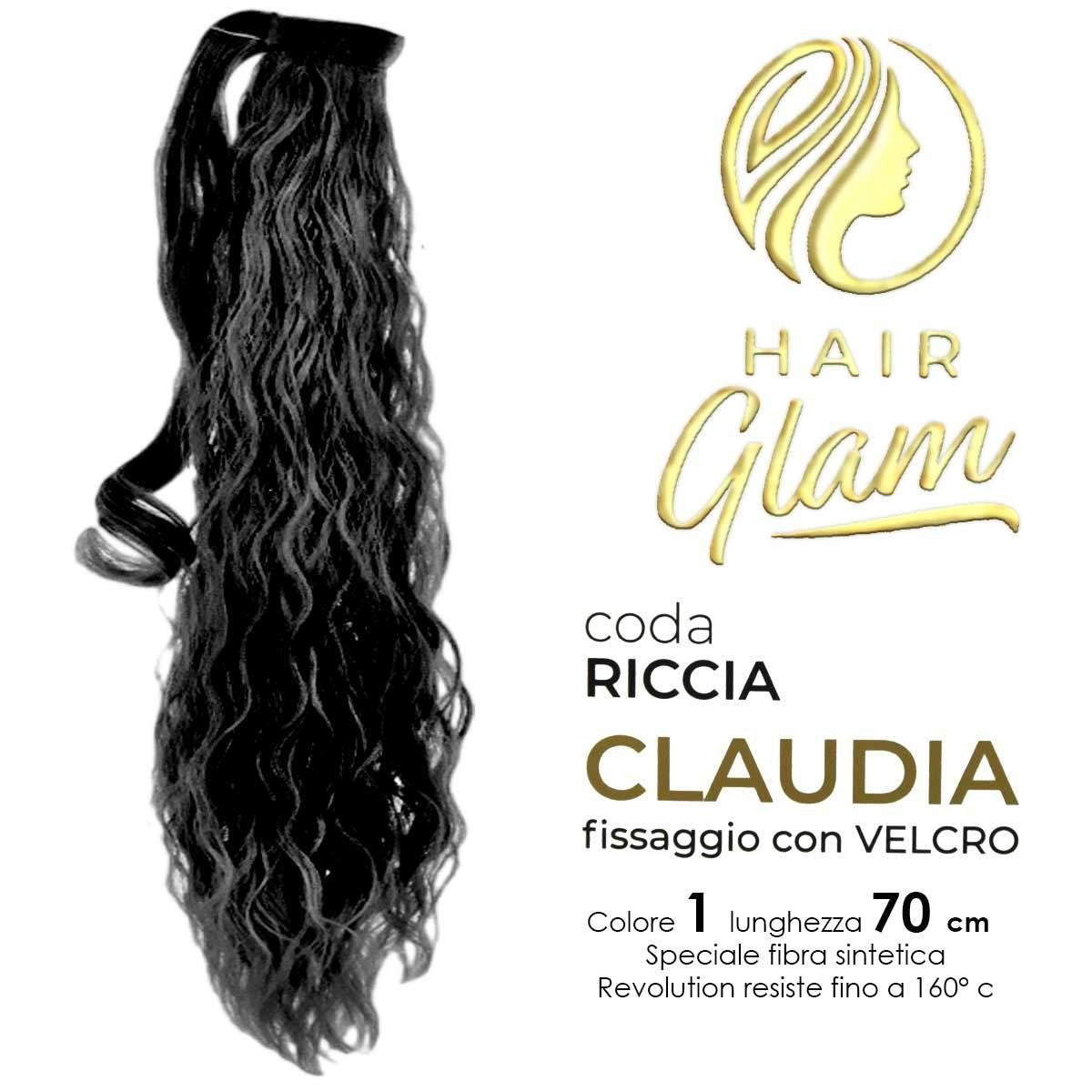 CLAUDIA CURLY HAIR GLAM TAIL W/VELCRO FIBER REVOLUTION 170 cm