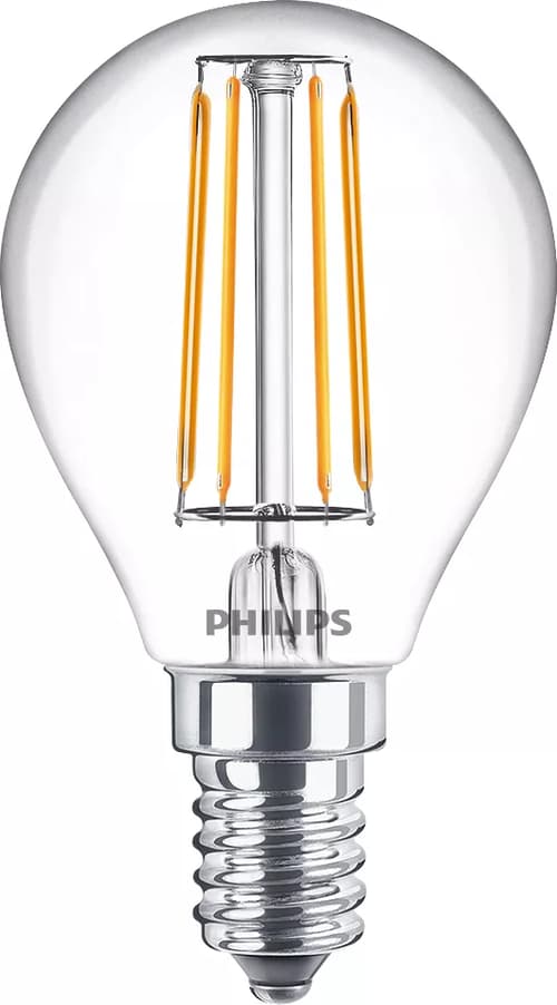 Philips Led E14 Globe Clear 3.4w (40w) 470 Lumen 2-pack