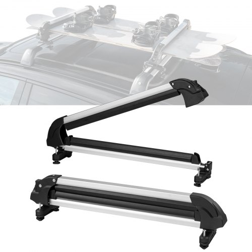 VEVOR Ski Snowboard Roof Rack 80.5 cm Universal Ski Rack for Car Roof with Lock
