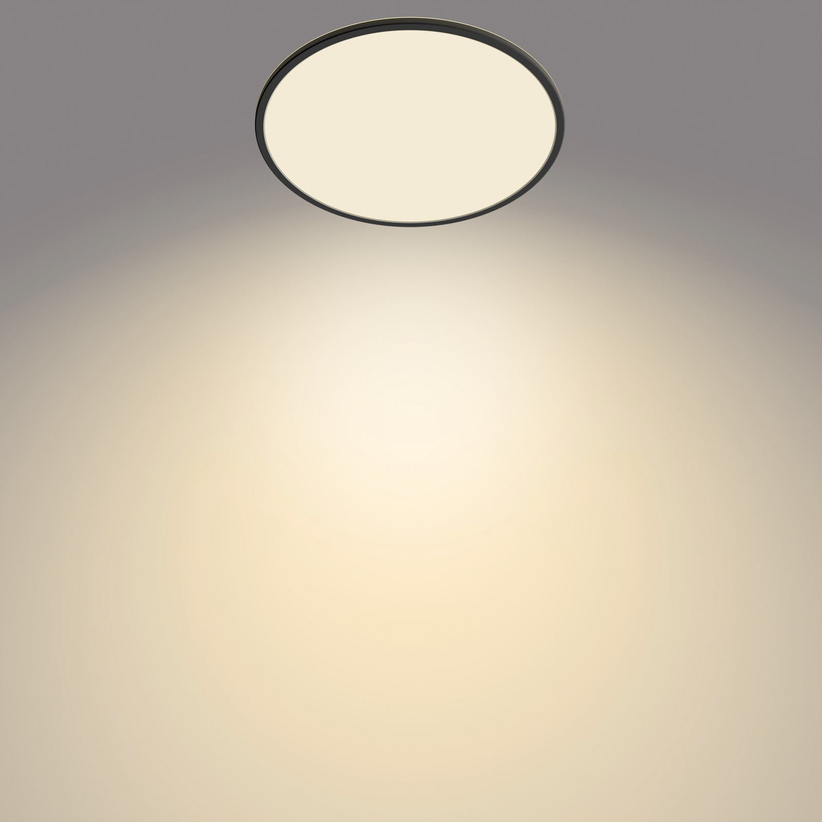 Philips Superslim CL550 Ceiling lamp Ø430 mm LED 22W 2700K SceneSwitch IP20, Black