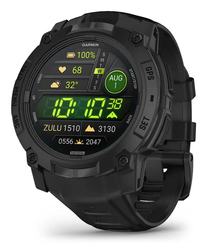 Garmin Instinct 3 Tactical Edition 50mm AMOLED -urheilukello, musta