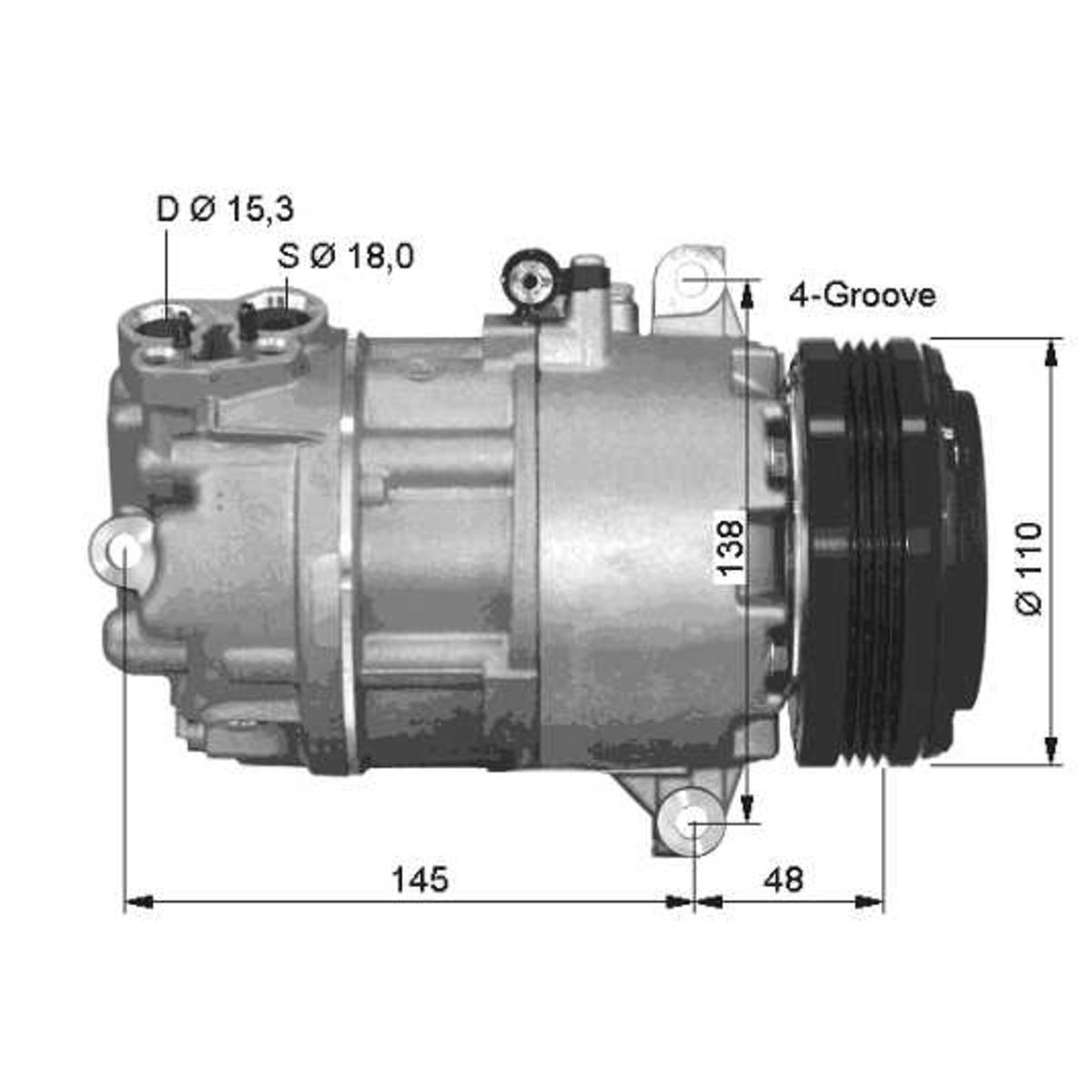 Ilmastoinnin kompressori NRF 32493