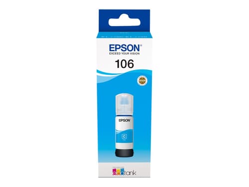 Epson 106 EcoTank -mustepullo, 70 ml, syaani