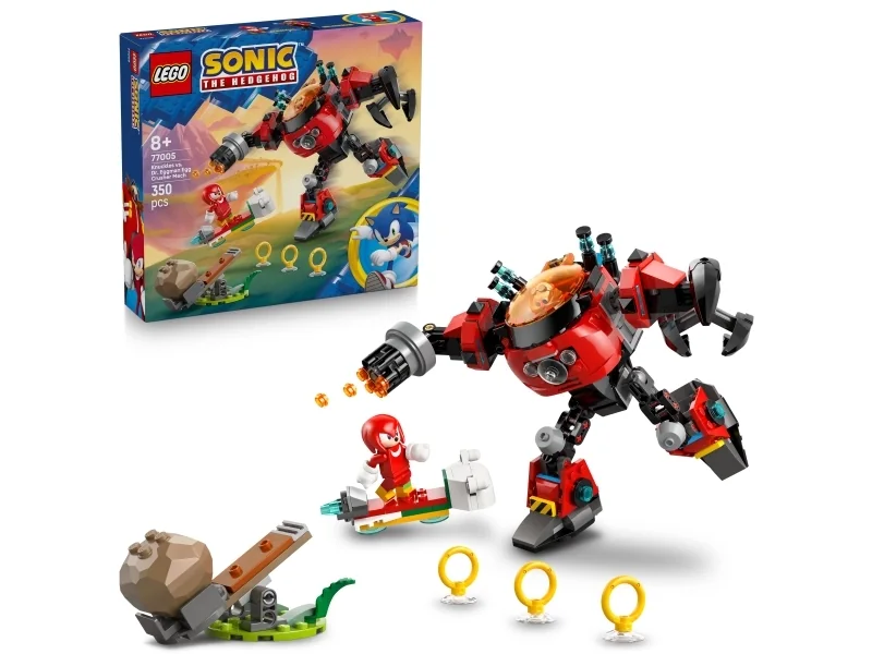 LEGO Sonic 77005 Knuckles vs. Dr. Eggmanin munamurskaaja-mekaanikko LEGO Sonic 77005 Knuckles vs. Dr. Eggmanin munamurskaaja-mekaanikko