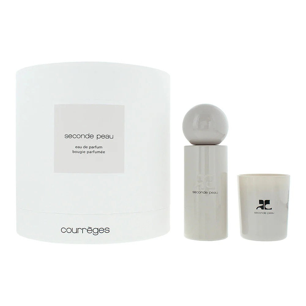 Courreges Set Courrèges: Second Skin, Eau De Parfum, unisex, 100 ml + Second Skin, tuoksukynttilä, 75 g