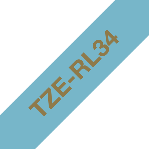 Brother Teippi Kangas 12mm Tze-rl34 Kulta/vaaleansininen Satiini