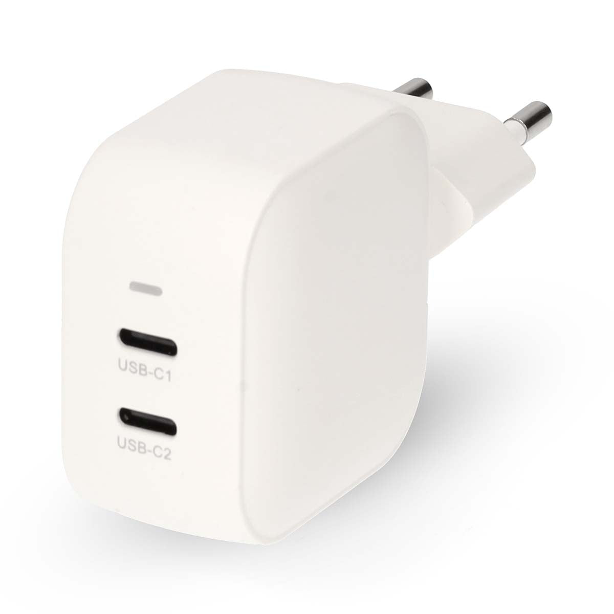 Nedis Seinälaturi | 35 W | GaN | PD3.0 | 1.75 / 2.33 / 2.92 / 3.0 A | Lähtöliitäntöjen määrä: 2 | 2x USB-CTM | Automaattinen Jännitteen Valinta | Valkoinen