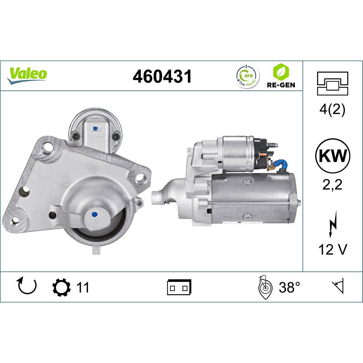 Käynnistysmoottori VALEO 460431