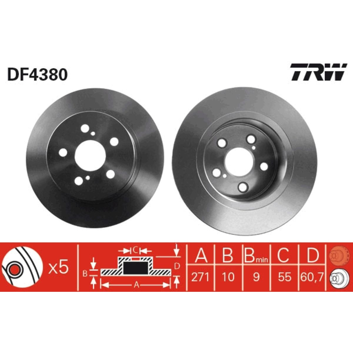 Jarrulevy TRW DF4380
