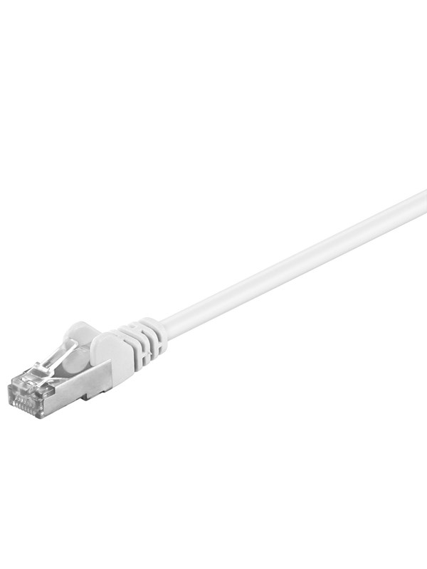 Goobay Patchkabel CAT 5e, F/UTP, vit, 15 m kopparklädd aluminiumtråd (CCA)