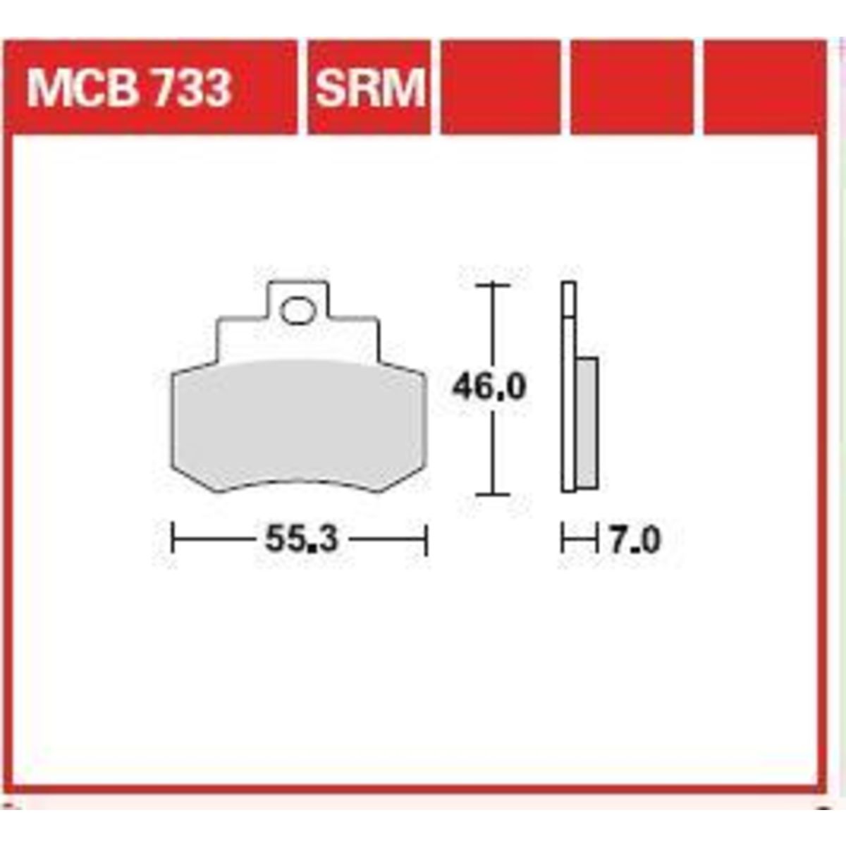 Jarrupalat, levyjarru TRW MCB733SRM