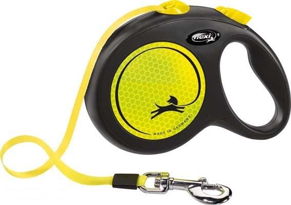 flexi New NEON kelatalutin L, 5 m, musta/neonkeltainen