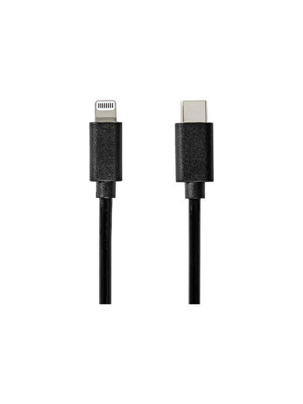 Nedis Lightning Kaapeli | USB 2.0 | Apple Lightning 8-Pin | USB-CTM Uros | 480 Mbps | Niklattu | 1.00 m | Pyöreä | PVC | Musta | Label