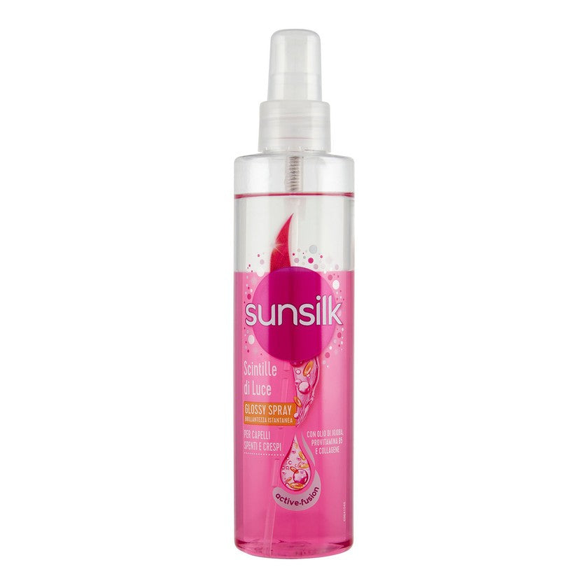 Sunsilk Sunsilk Valon Kipinöitä + Silkkiefekti Kiiltosuihke Elottomille Ja Kiharoille Hiuksille 200 Ml