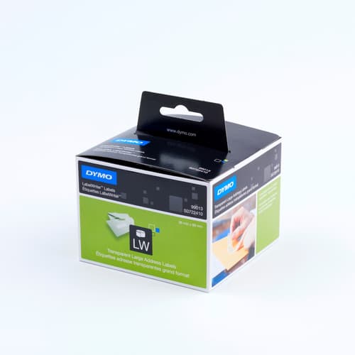 DYMO LabelWriter stora transparenta adressetiketter, 89x36mm, 260st