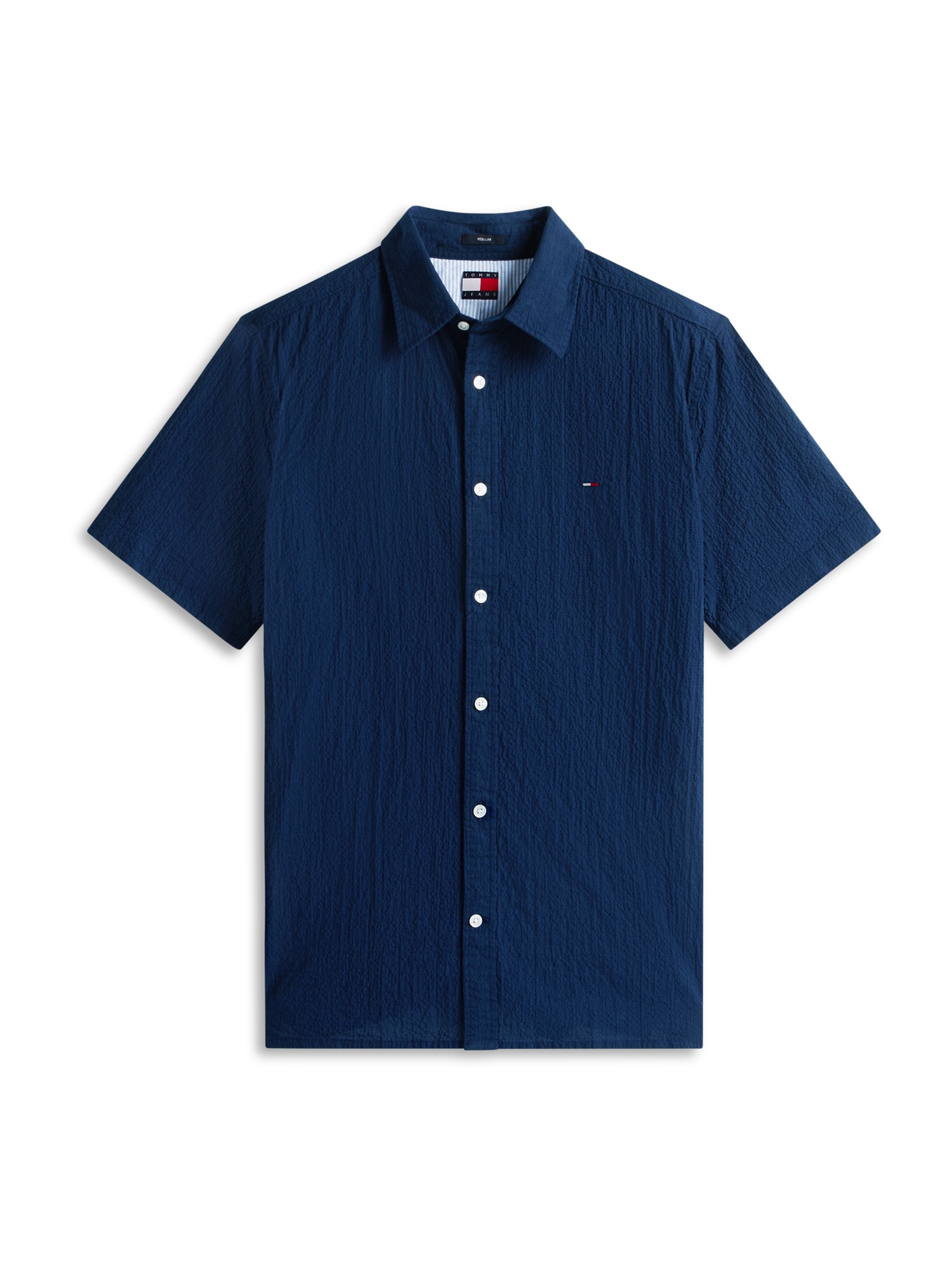 Lyhythihainen paitapusero Tommy Jeans TJM REG SEERSUCKER SHIRT EXT EU M