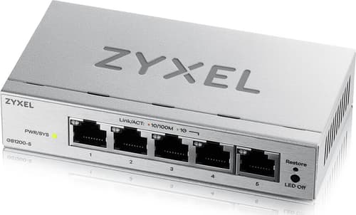 Zyxel Gs1200-5v3 Hallittu L2 Gigabit Ethernet (10/100/1000) Työpöytä Harmaa