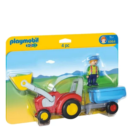 Playmobil 1.2.3 Traktori Perävaunulla