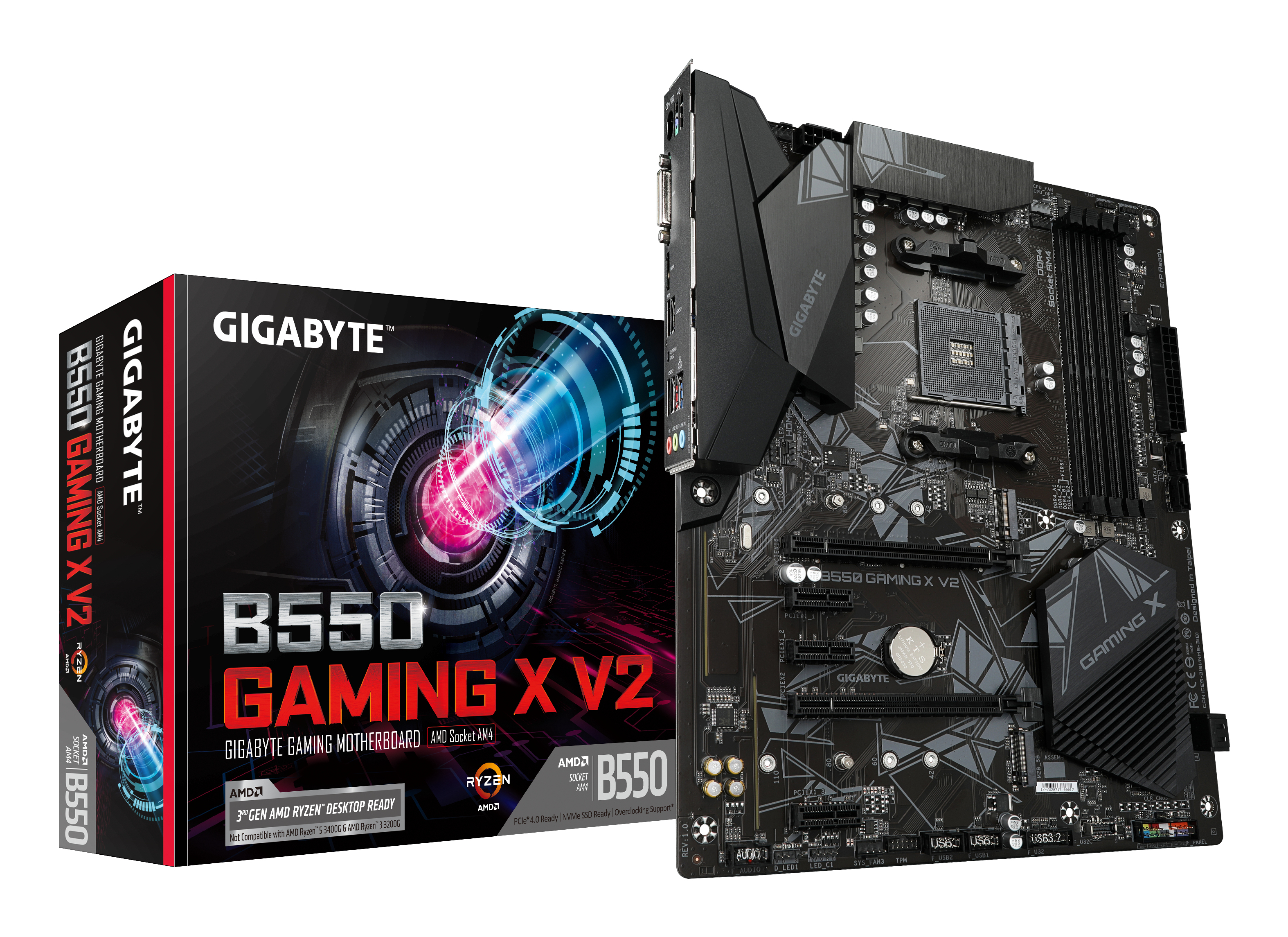GIGABYTE B550 GAMING X V2 Emolevy - AMD B550 - AMD AM4 - DDR4 RAM - ATX