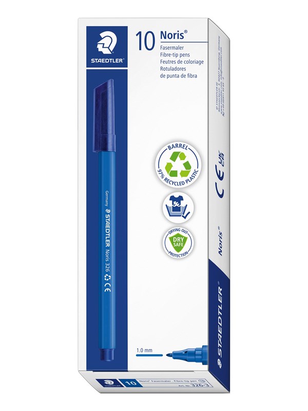 Staedtler Noris 326 Fibre-tip pen Sininen