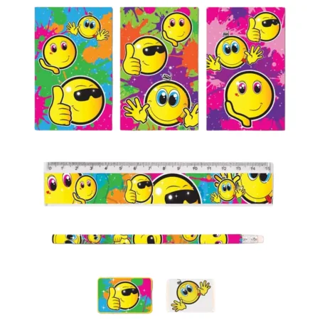 Fun Stationery Smiley Face Stationery Set – 5 kpl