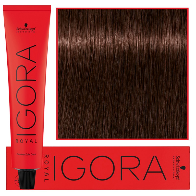 Schwarzkopf Professional Igora Royal Pysyvä hiusväri 60 ml 4-68 | Keskiruskea punainen suklaa