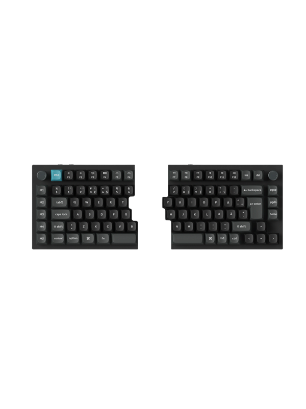 Keychron Q11 Ultra 75% Split 8K Wireless Tri-Mode - POM Red - Pelinäppäimistö - ilman numpadia - Pohjoismainen - Musta