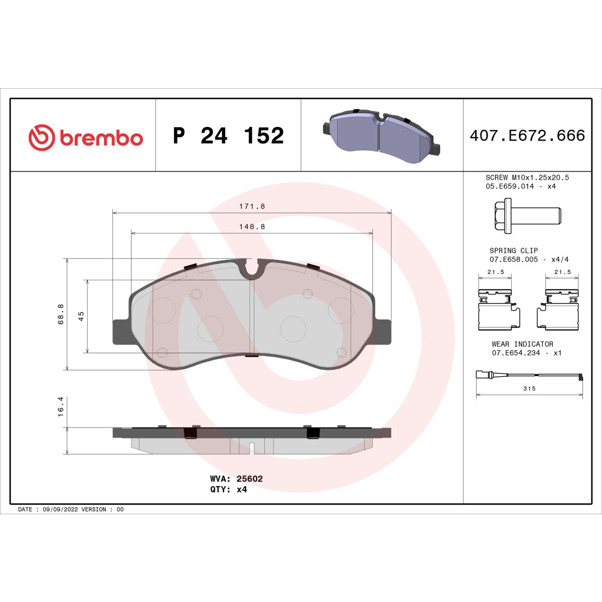 Jarrupalat, levyjarru BREMBO P 24 152