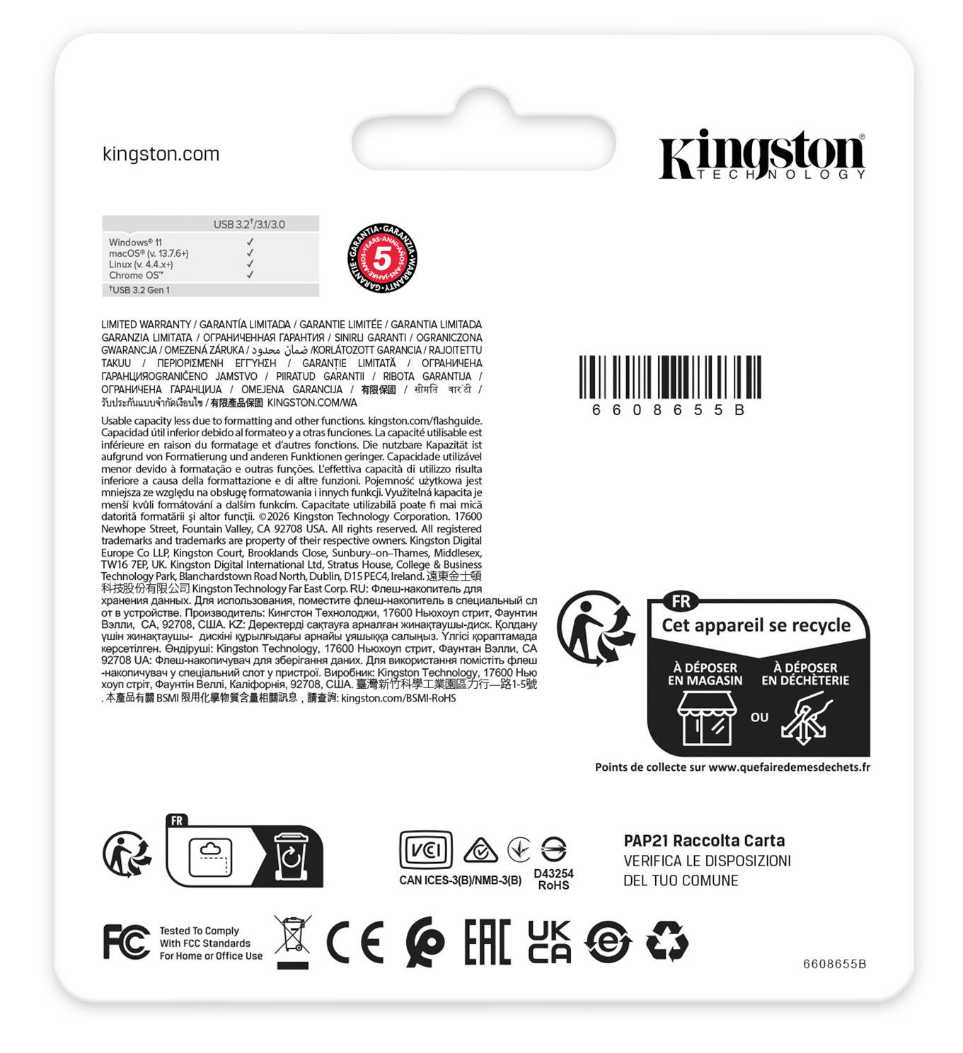 Kingston Datatraveler Kyson G2 64gb 64gb Usb-a Ruostumaton Teräs