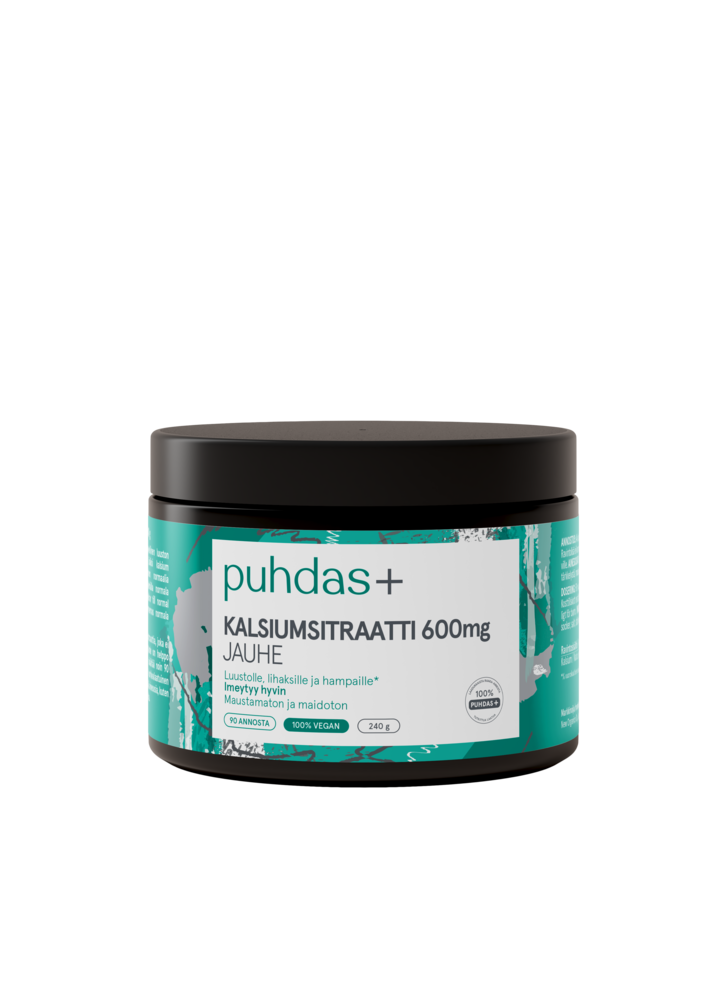 Puhdas+ Kalsiumsitraatti 600 mg 240 g