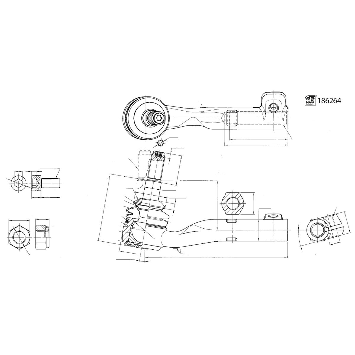 Raidetangon pää FEBI BILSTEIN 186264