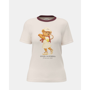 GUESS Paita 'TENNIS LADY BEAR'  kerma / cappuccino / vaaleankeltainen / melooni