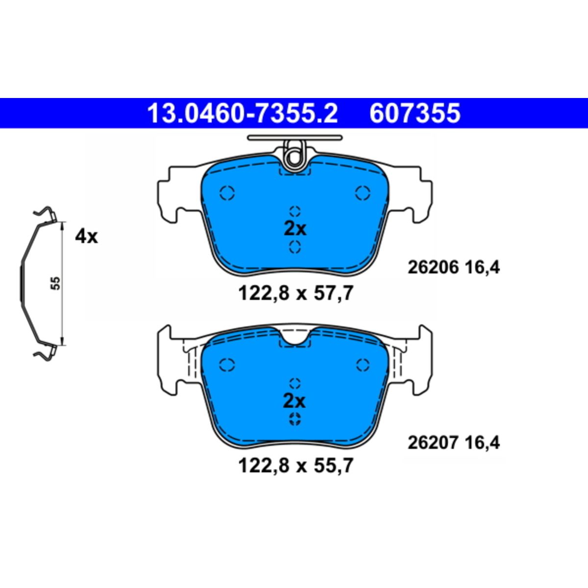 Jarrupalat, levyjarru ATE 13.0460-7355.2