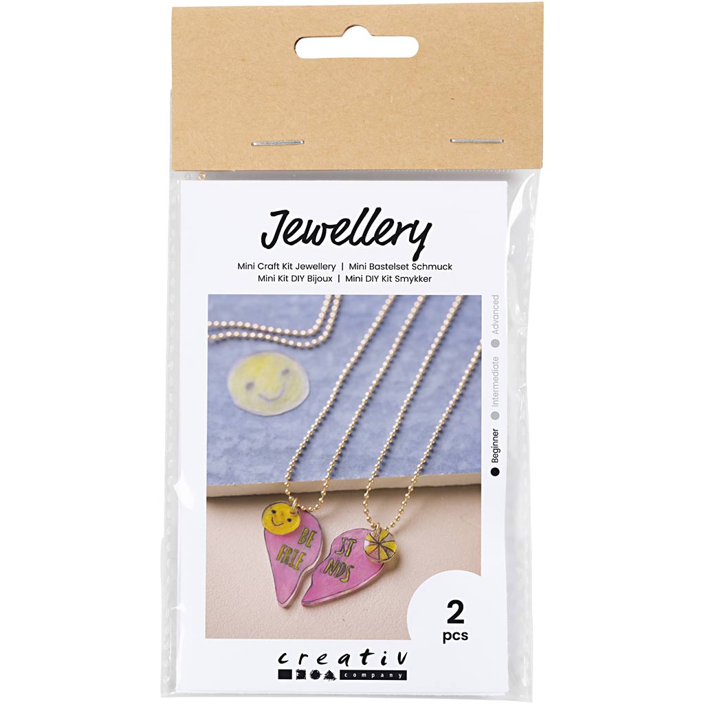 Creativ Company - Mini Hobbyset Jewelry Friendship Necklaces made of Shrink Film