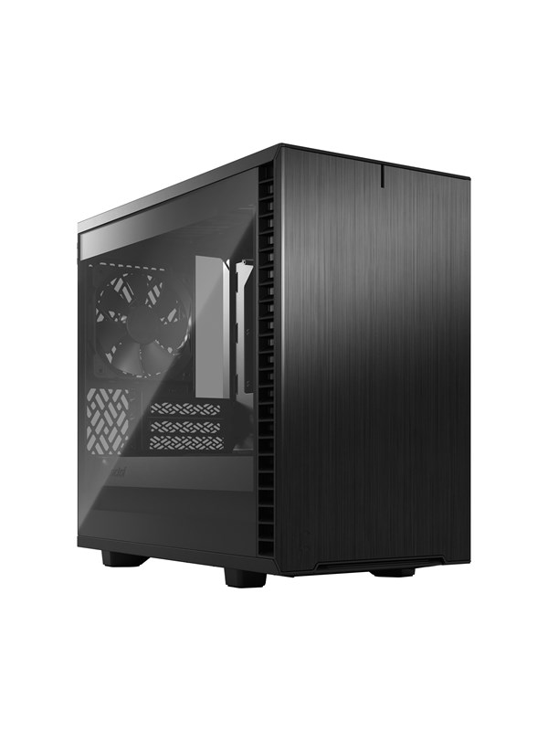 Fractal Design Define 7 Nano -minitornikotelo vaalealla ikkunalla, musta