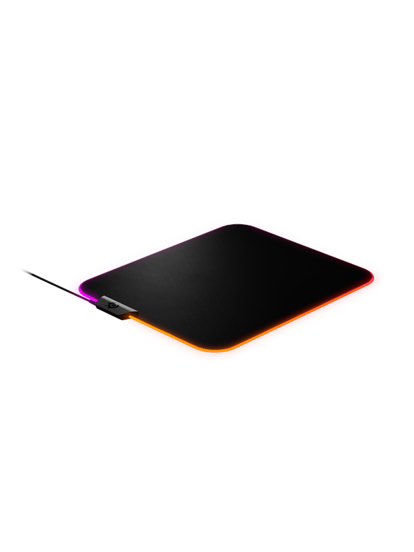 Steelseries QcK Prism Cloth Medium, Musta, Yksivärinen, Kangas, Kumi, Silikoni, Multi, Pelihiirimatto