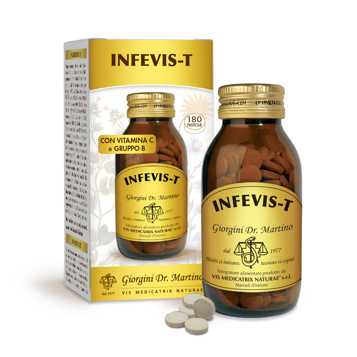 Dr Giorgini Infevis-T 90 g 180 Pastiglie 500 Mg — Integratore