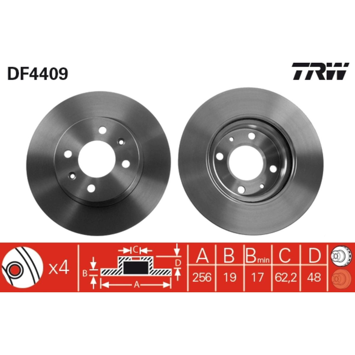 Jarrulevy TRW DF4409