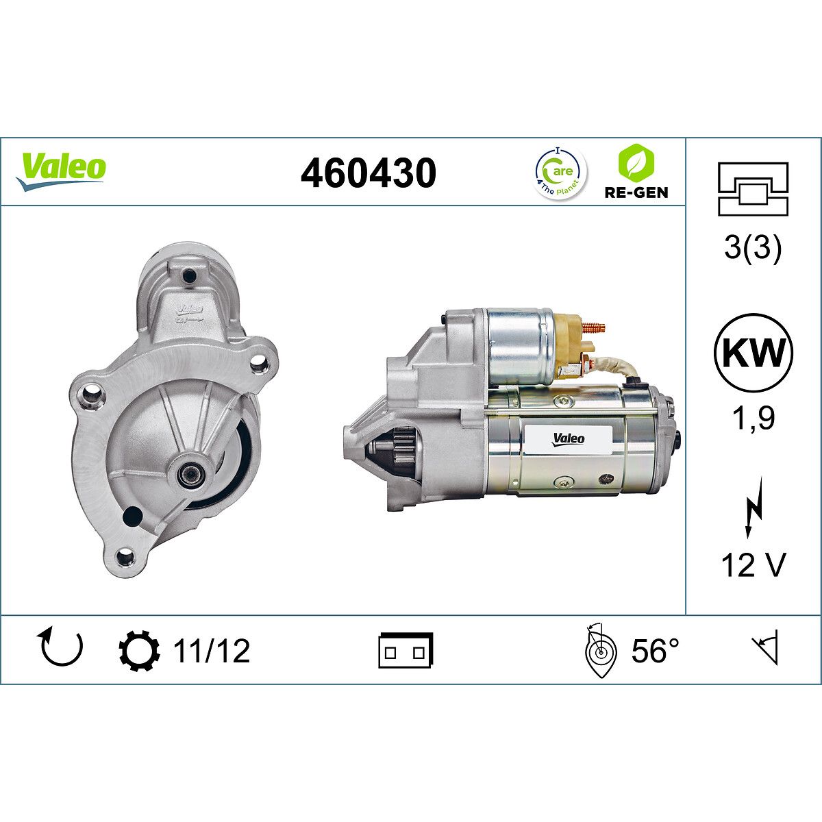 Käynnistysmoottori VALEO 460430