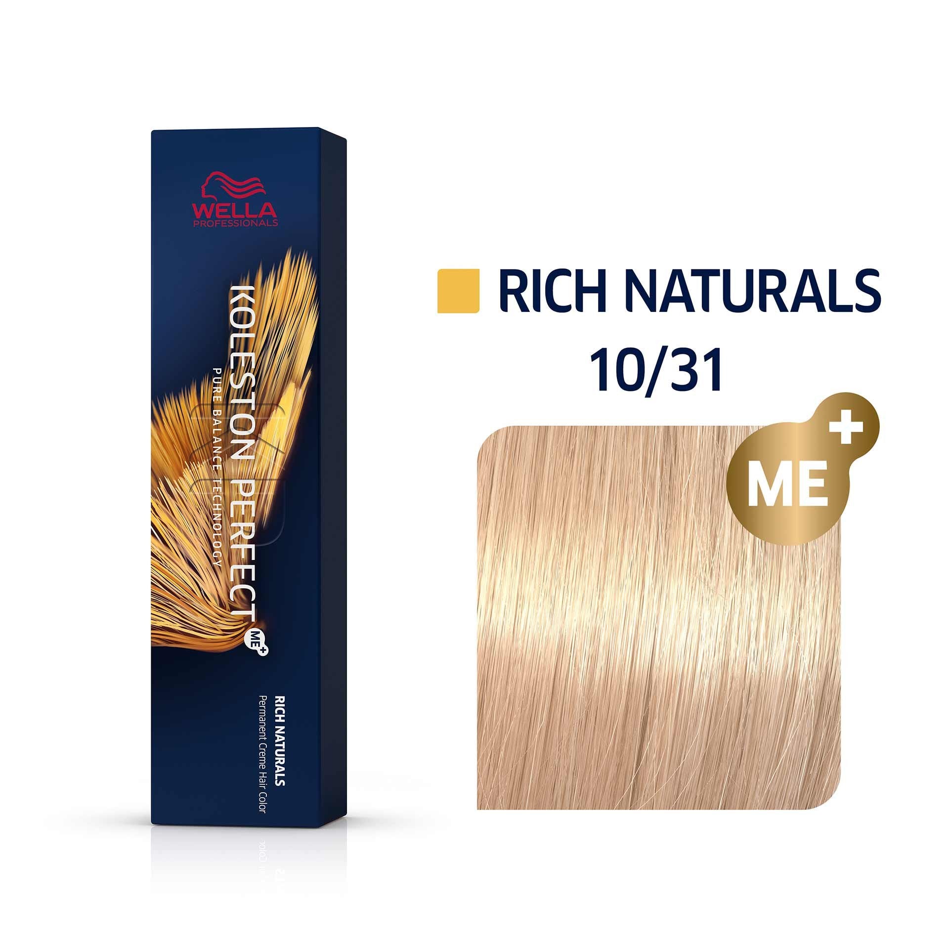 Wella Koleston Perfect Me+ 10/31 Pysyvä Väriaine Vaalea Kulta-Tuhkanvaalea 60 ml