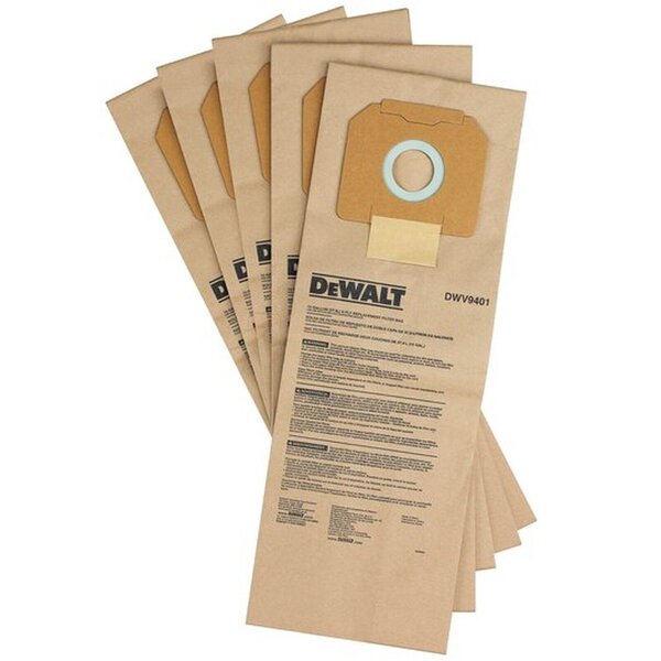 Dewalt DWV9401-XJ Paper Filter Bag - Pack of 5