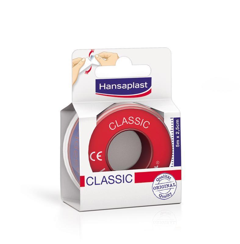 Hansaplast Classic kiinnitysteippi 5mx2,5cm 1 rll