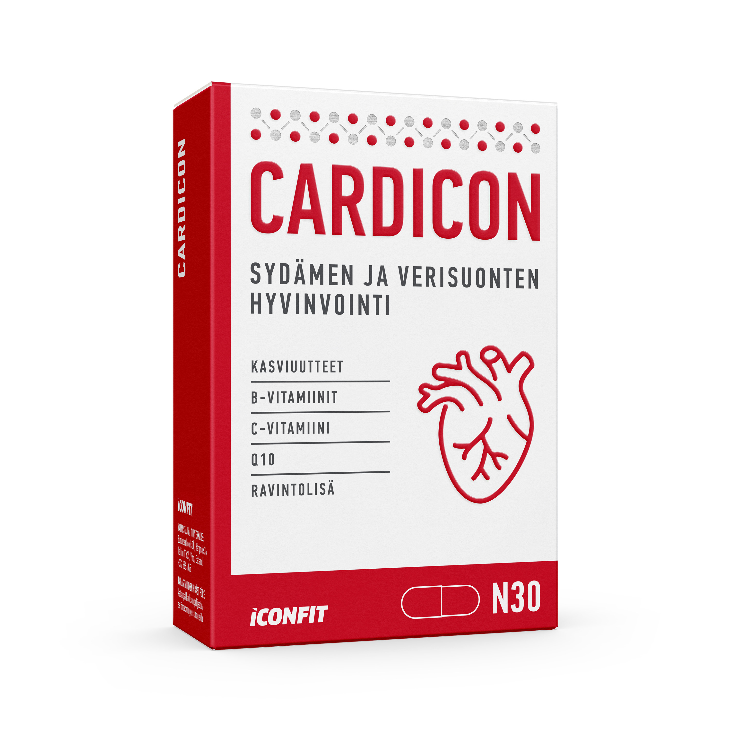 Iconfit Cardicon Sydämen ja verisuonten hyvinvoinnin varmistamiseksi, 30 kpl