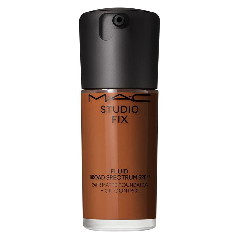 MAC Cosmetics Studio Fix Fluid SPF 15 24HR Matte + Oil Control mattapintainen meikkivoide SPF 15 väri NW46 30 ml