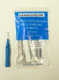 Doft hammasväliharja 0.6 mm sininen 12 kpl