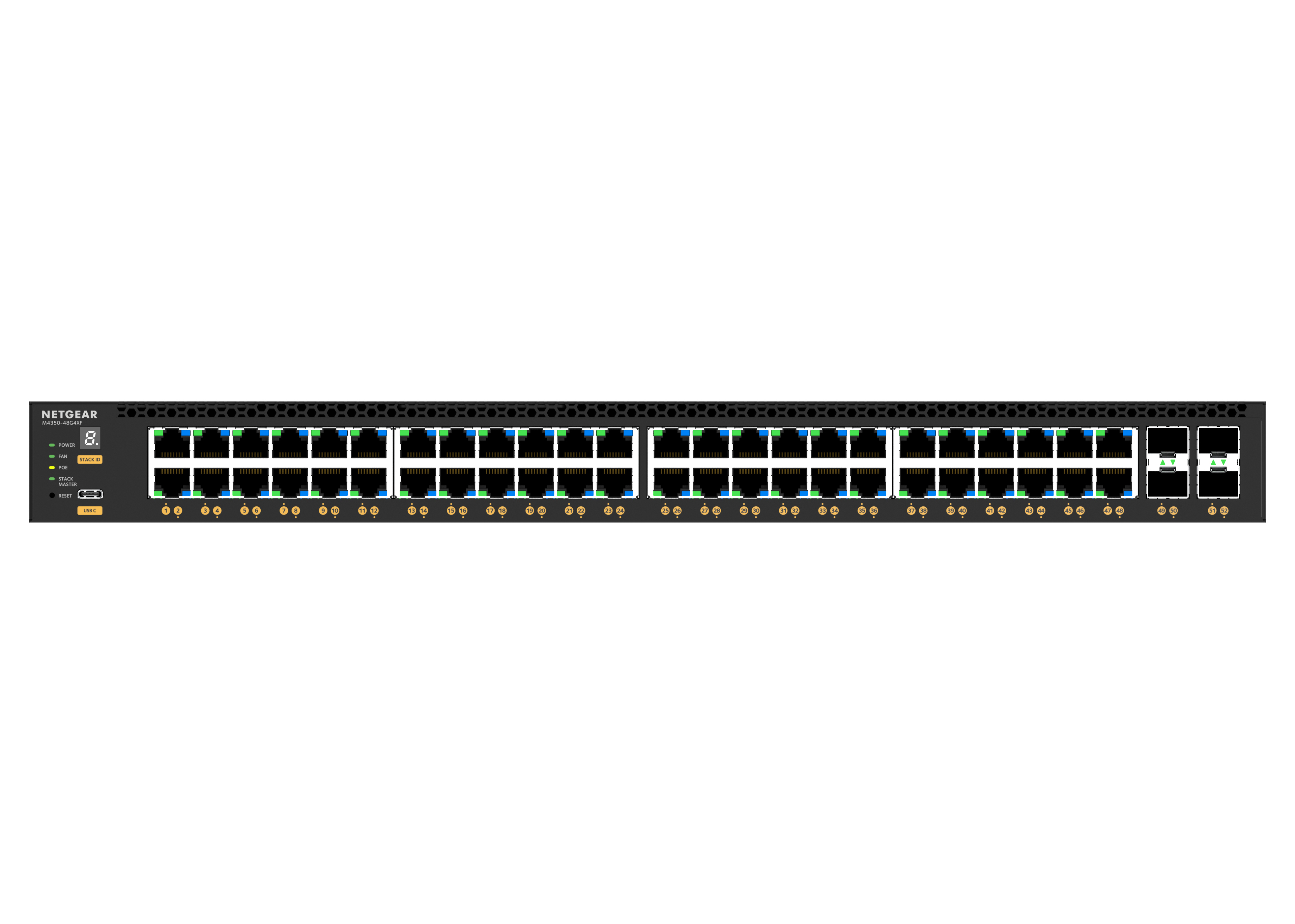 Netgear Gsm4352 Hallittu L3 Gigabit Ethernet (10/100/1000) Power Over Ethernet -tuki 1u Musta