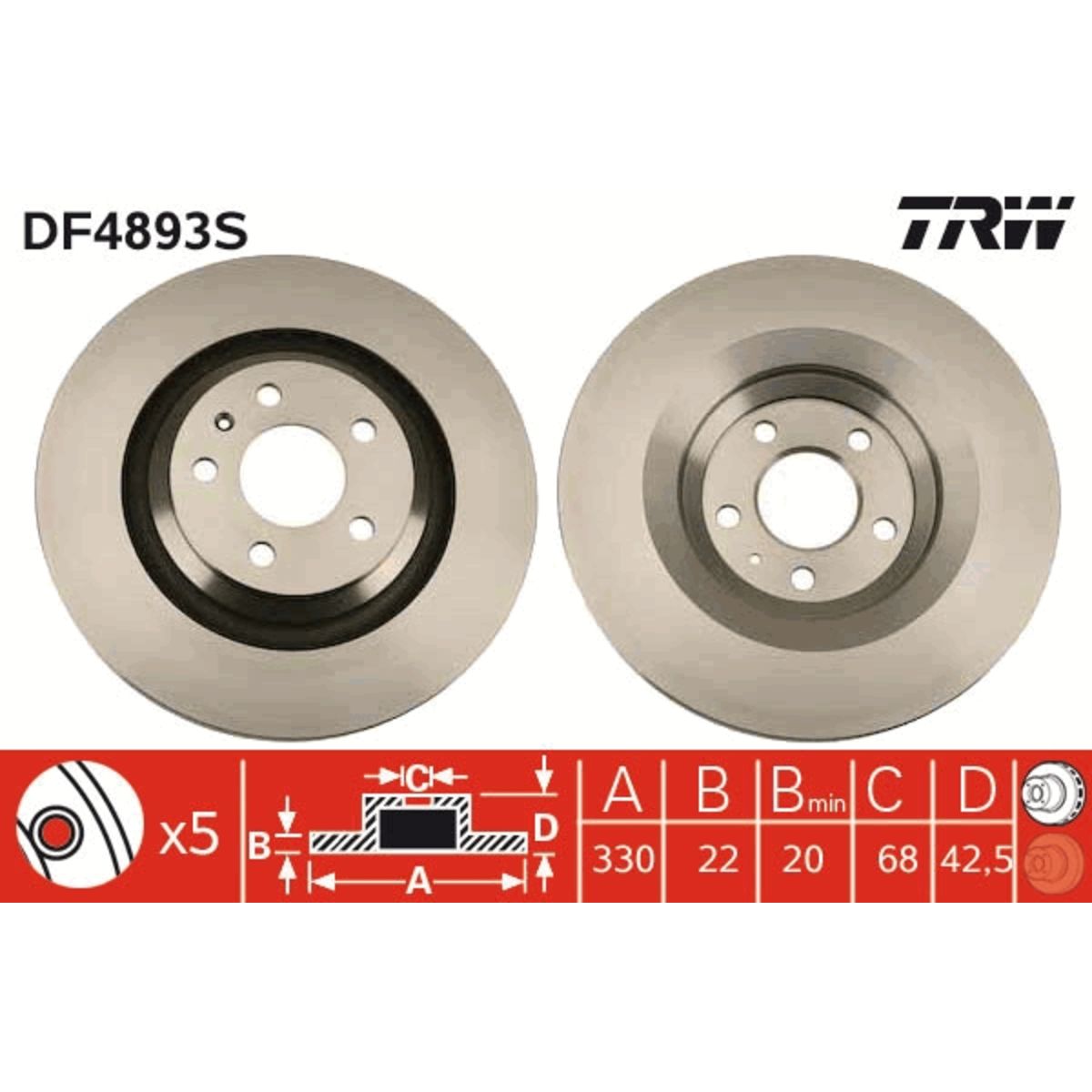 Jarrulevy TRW DF4893S