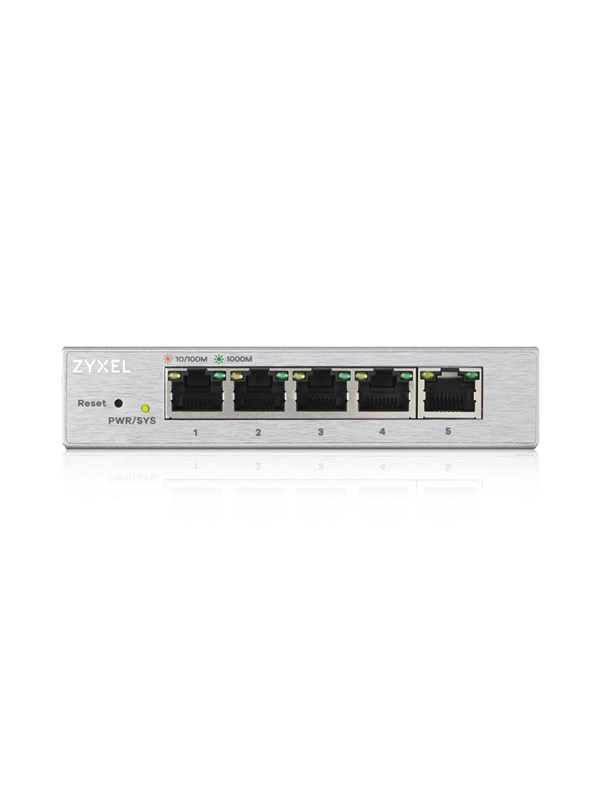 ZYXEL GS1200-5 - 5-porttinen hallittava Gigabit-kytkin, hopea